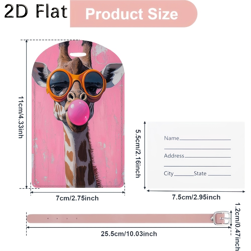 Cute Giraffe Luggage Tag Trave - Label Maker 评论和价格
