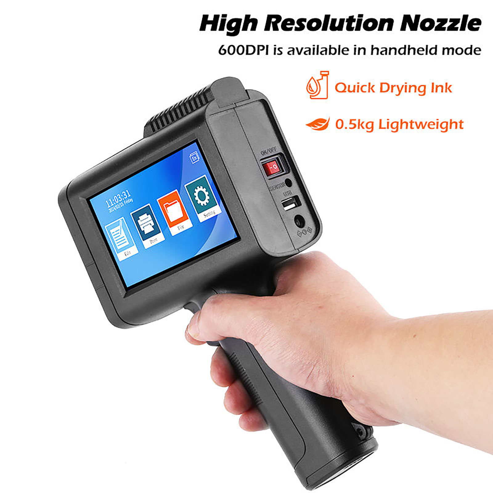 ZM-C13 12.7mm Handheld Inkjet  - Barcode Printer 评论和价格
